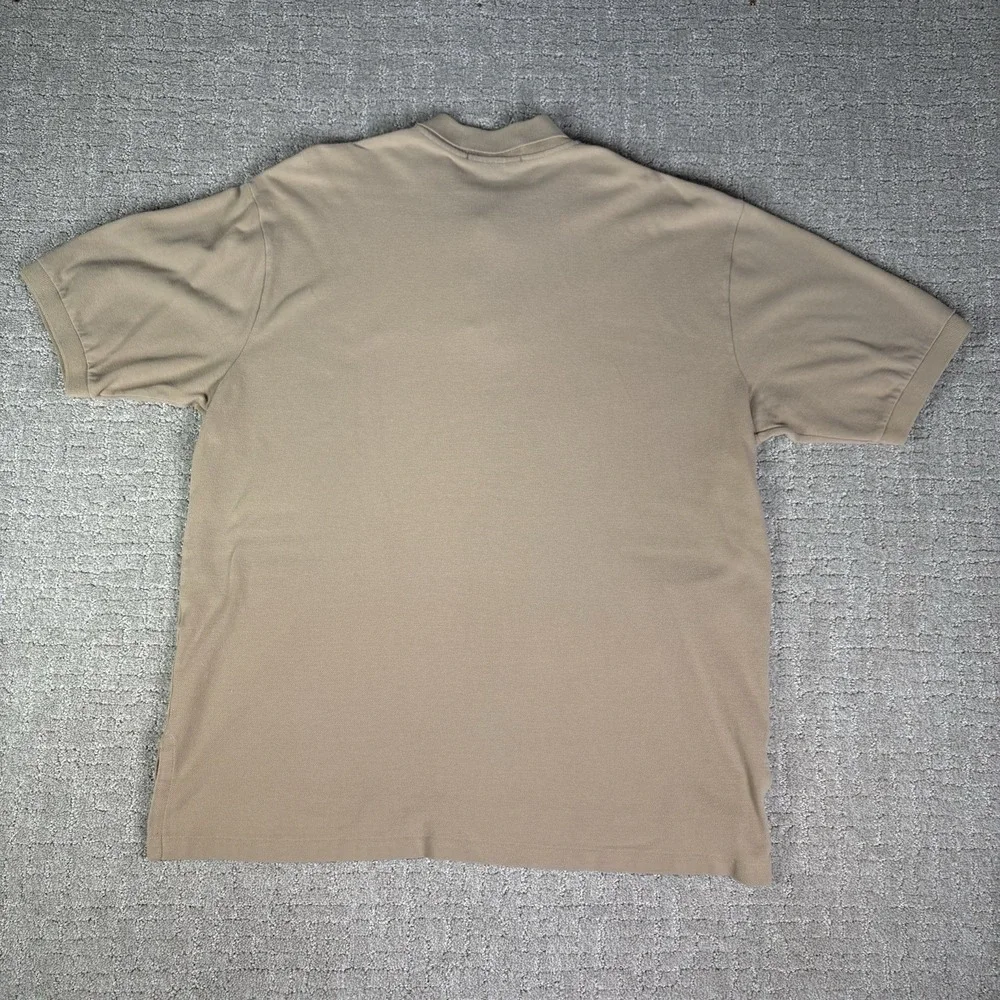 VTG. Polo Ralph Lauren Men's Polo Shirt Size XL Embroidered Pony 100% Cotton Tan